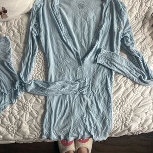 Negative Underwear whipped long sleeve and mini short - glacier blue